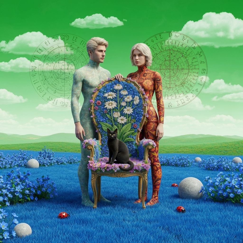 Surreal Figures in Dreamlike Fantasy Plant Kingdom