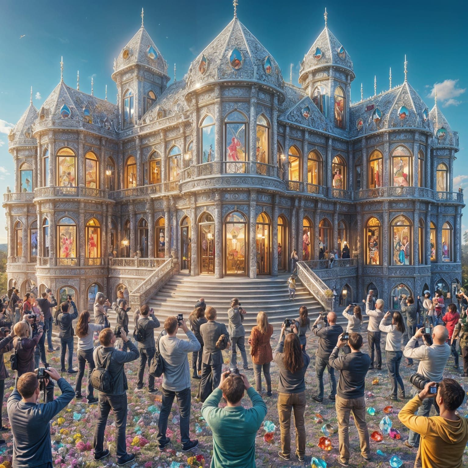 Gemstone Mansion: A Radiant Architectural Masterpiece