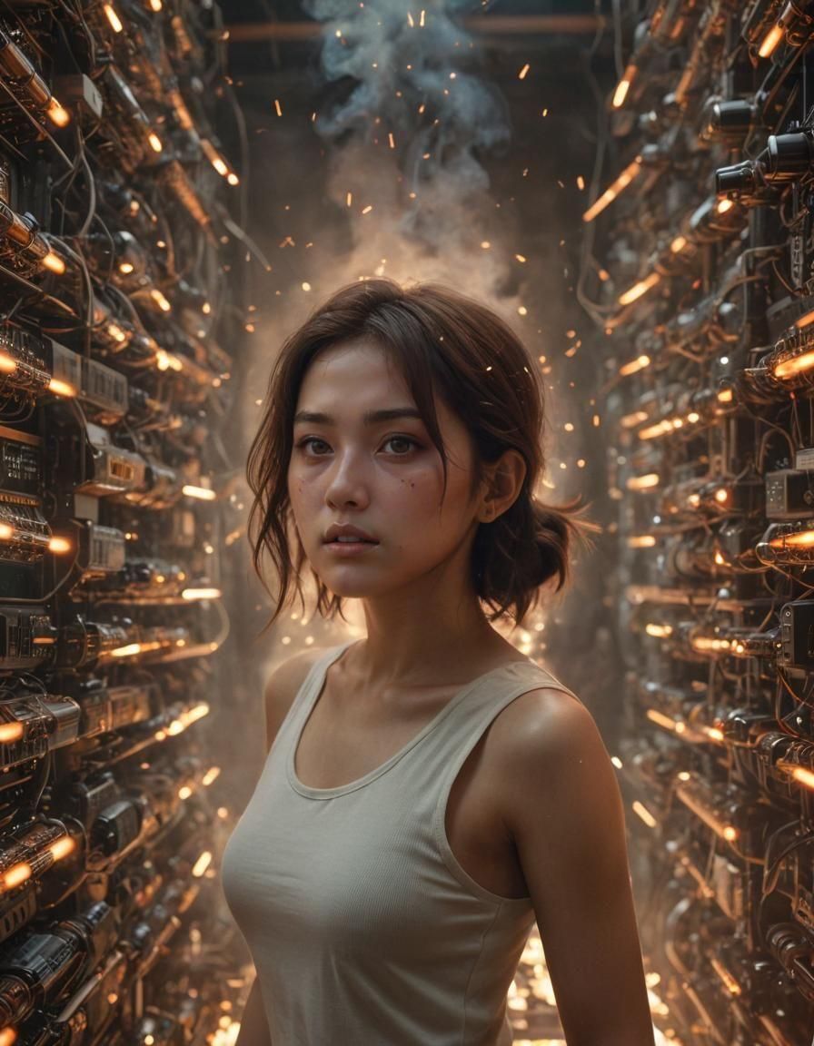 Hyperrealistic Portrait of a Woman in Cinematic Lighting