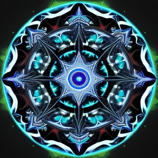 Spiritual Abstract: Technology Merges with Nature