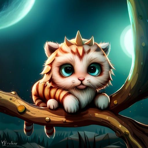 Chibi Shamanic Tiger in 3D Unreal Engine Render