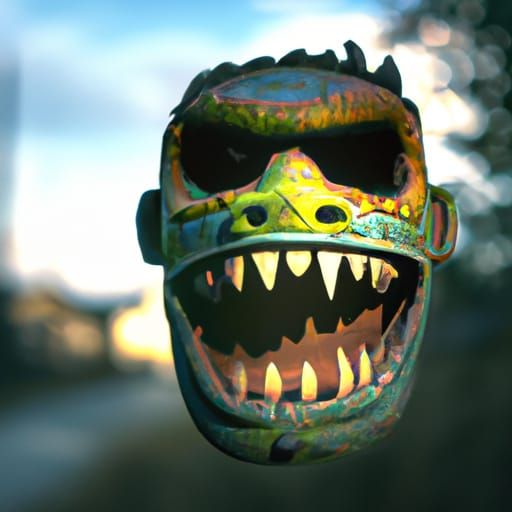 Fallout 76 Fasnacht Toothy Man Mask: Professional Photo