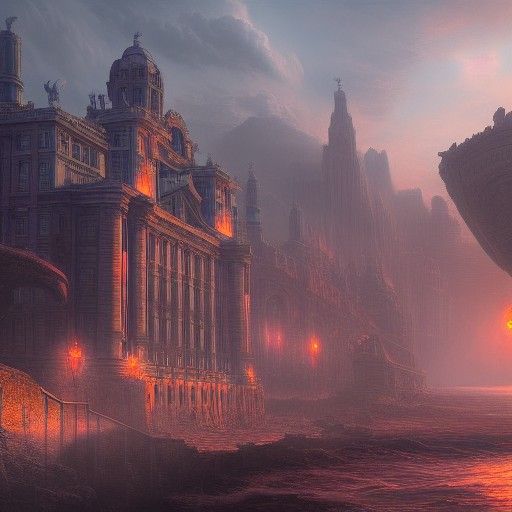 Fantastical Liverpool: Detailed Matte Painting in Deep Color