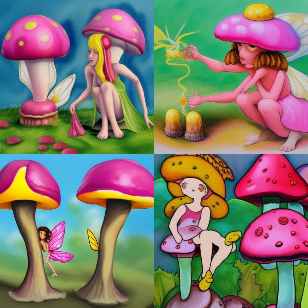 Mushroom Fairy Princess with Game Controller