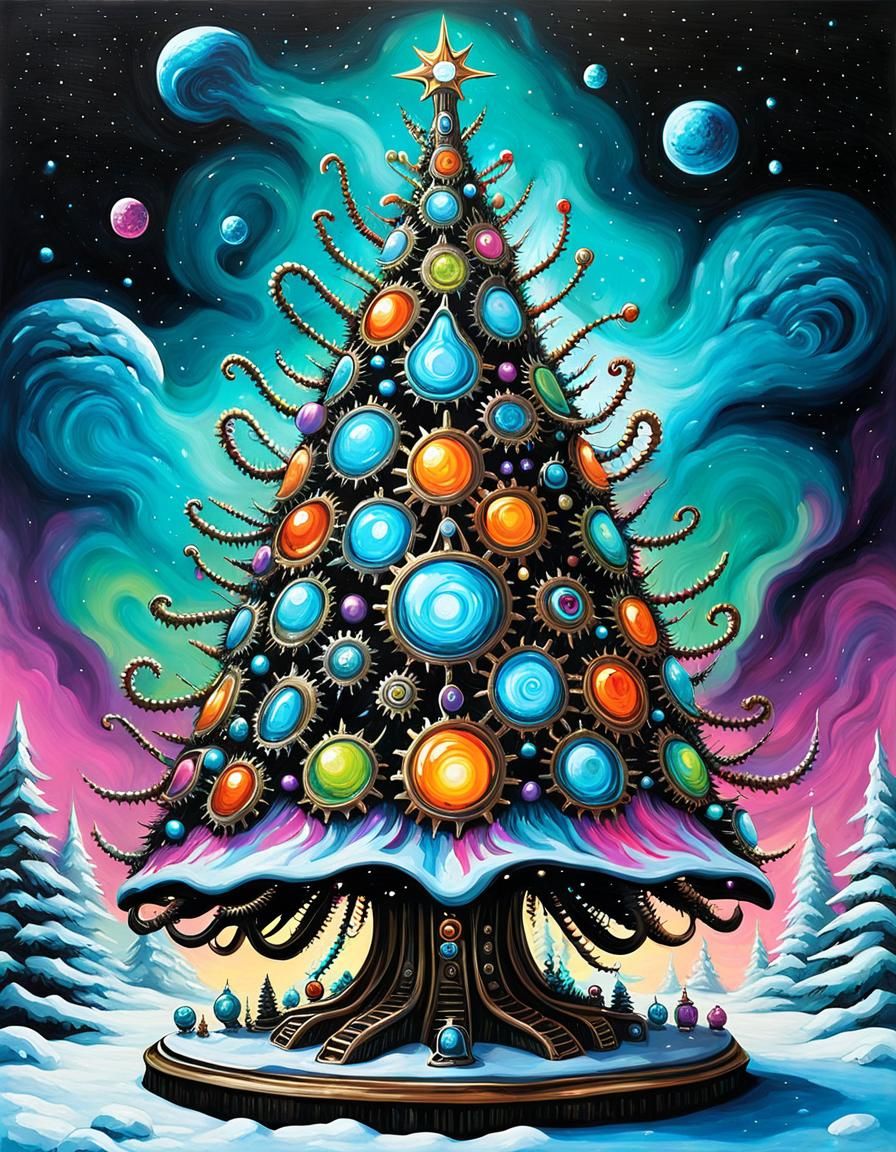 Futuristic Christmas tree
