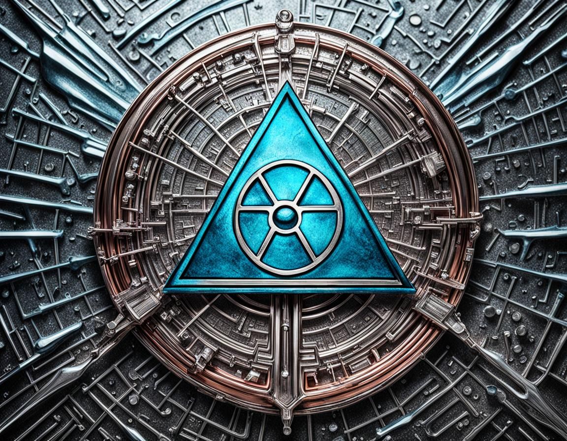 Anonymous Ray turns copper into cocaine with Alchemy, hyperdetailed, platinum, radiation symbol