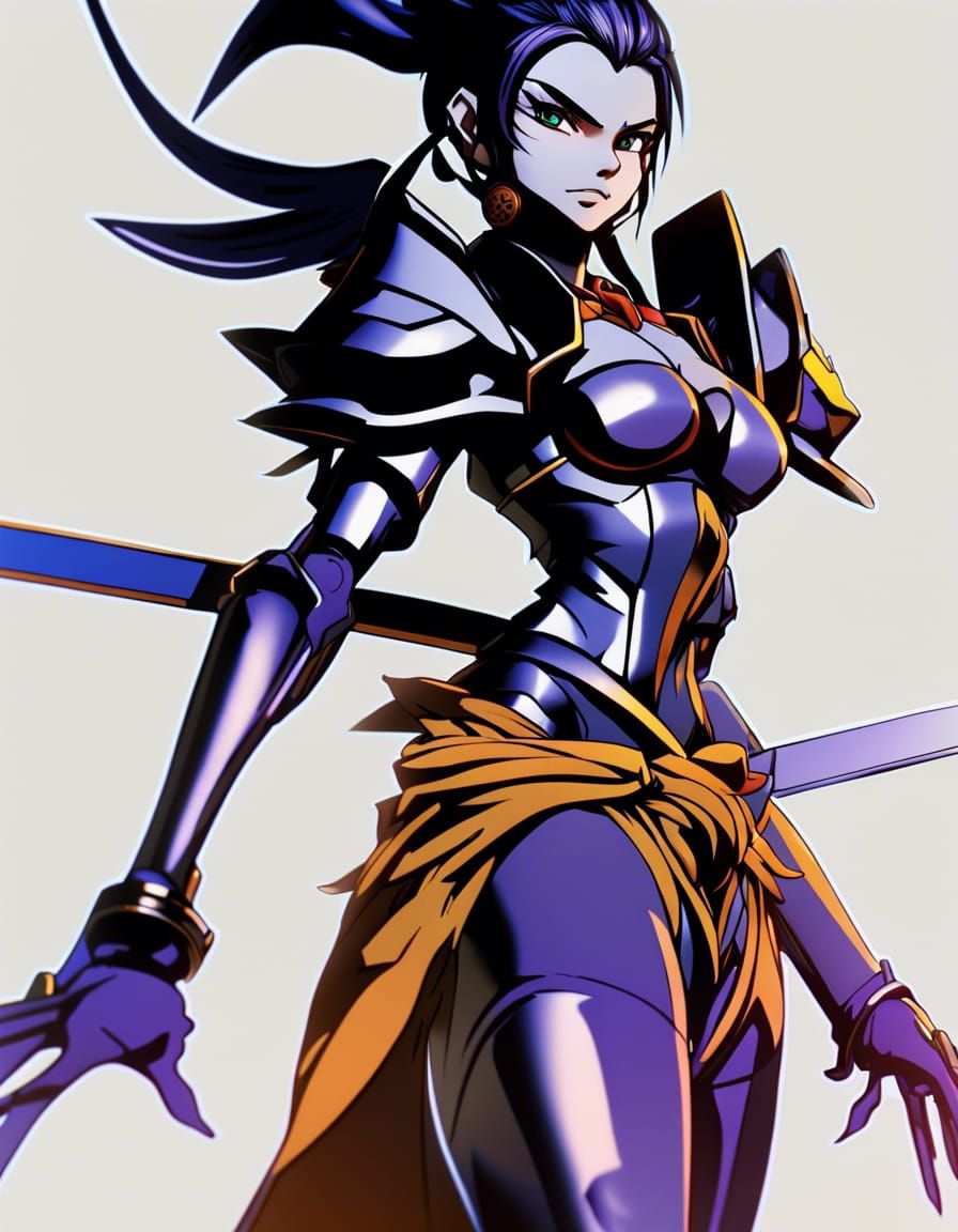 Kaiyn in 90s Anime Style Cel Shading