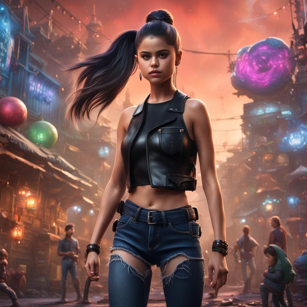 Selena Gomez in Latex Bikini: Fantasy Concept Art