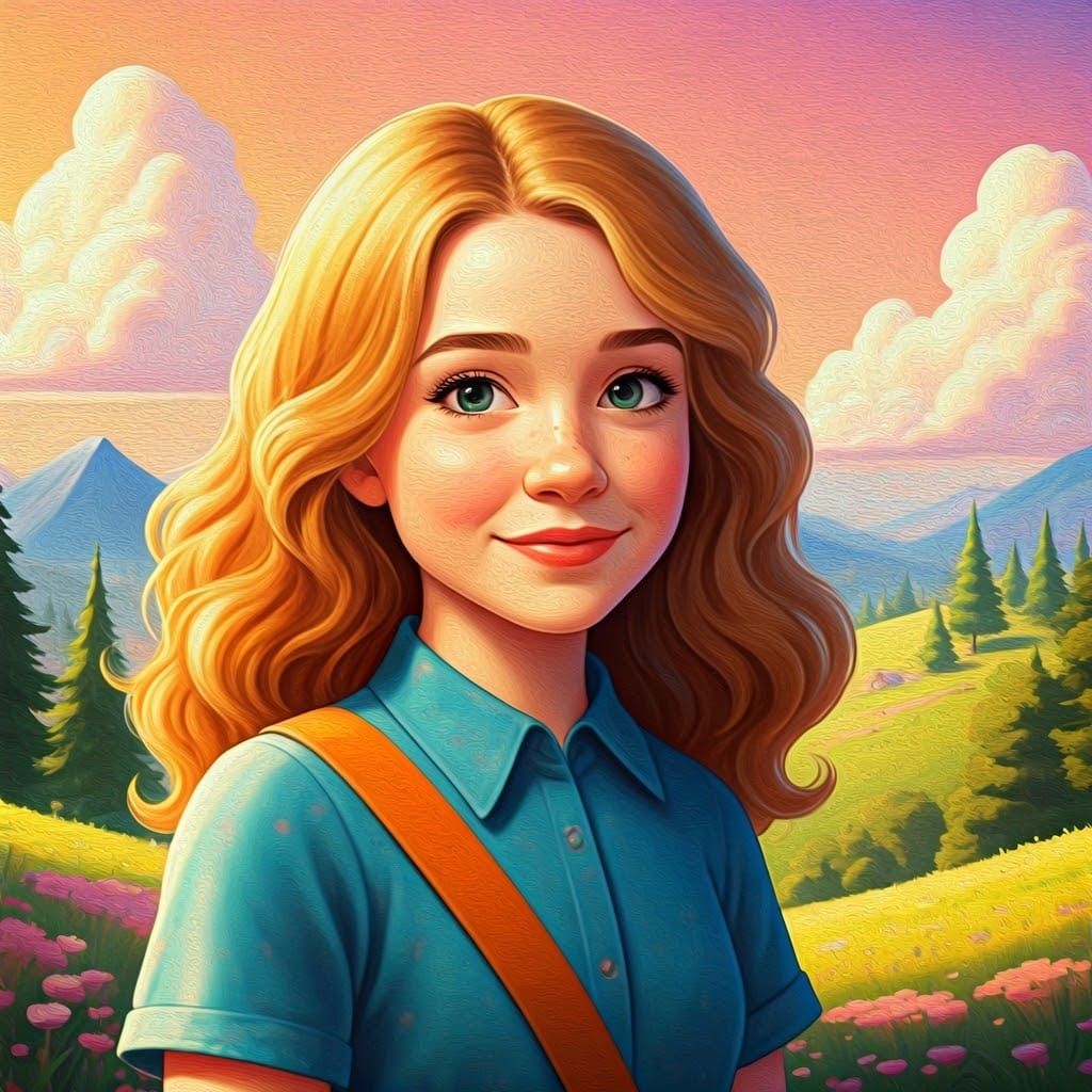 Rowan Blanchard as Riley in Disney Animation Style