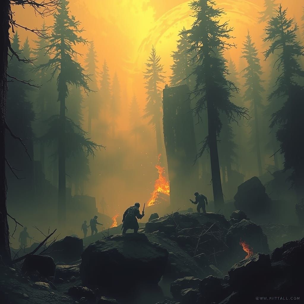 Horror Scene in the Style of Gustave Doré