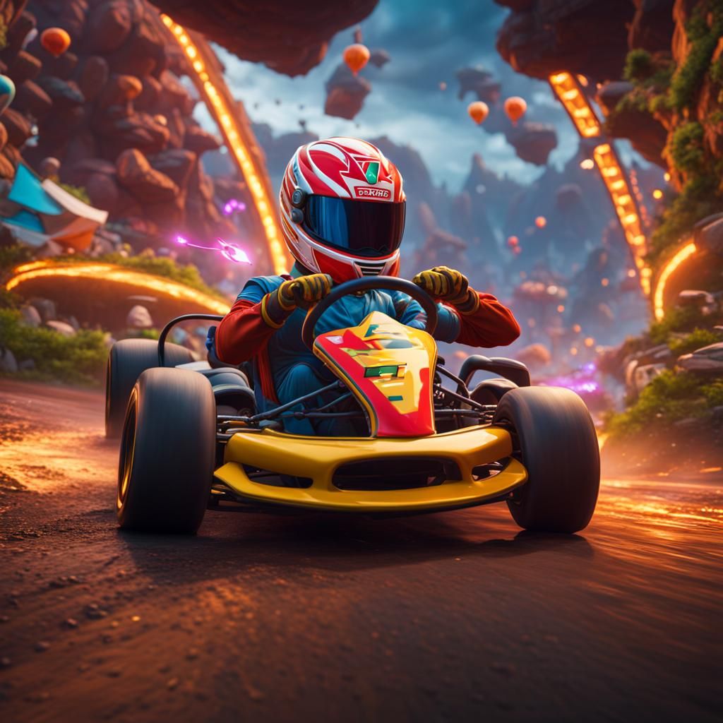 Gift Card for a Crazy Kart Race in Fantasy Art