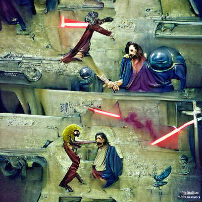 Star Wars Inspired Confrontation Scene
