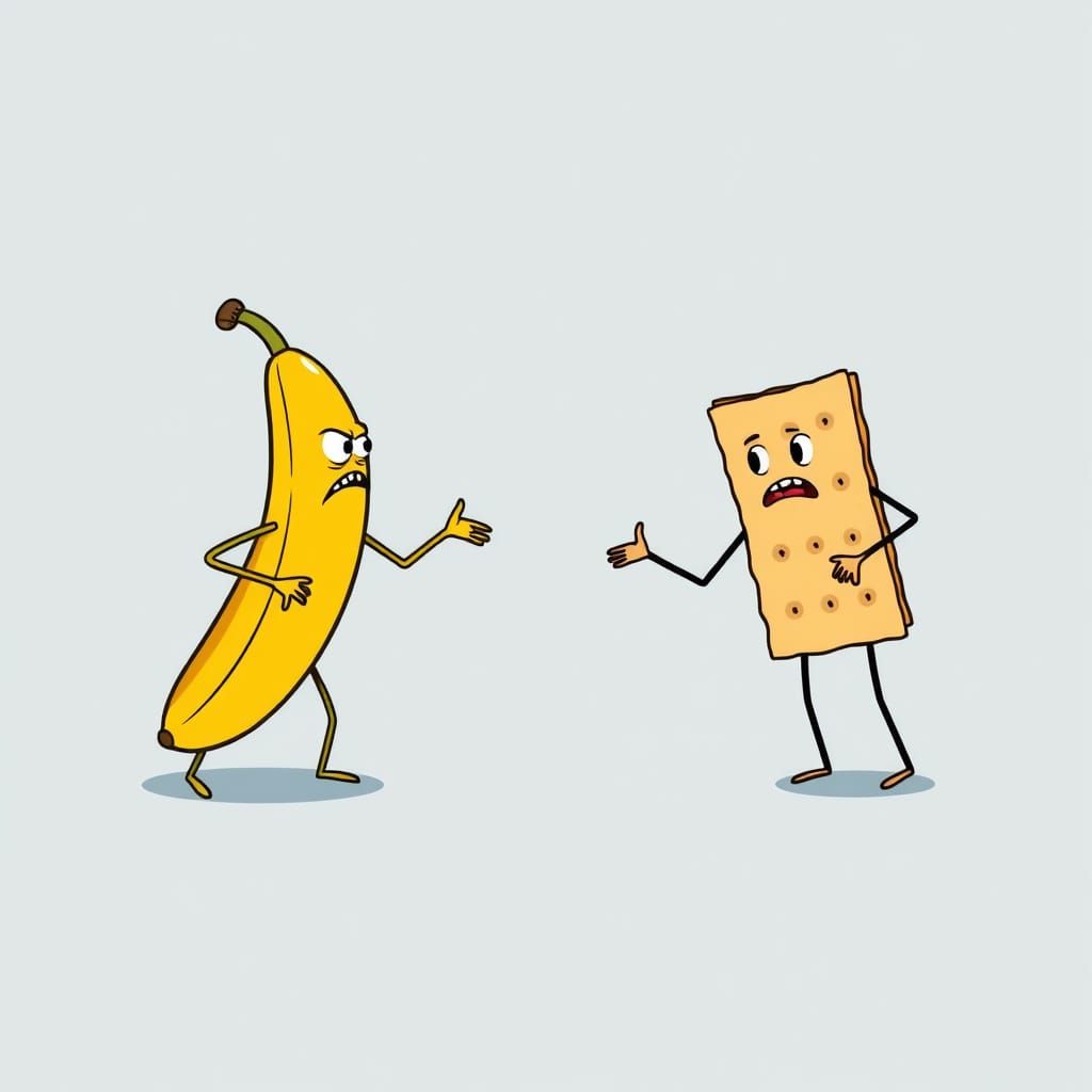 Friendly Fruit and Snack Rivals Engage in Heated Debate