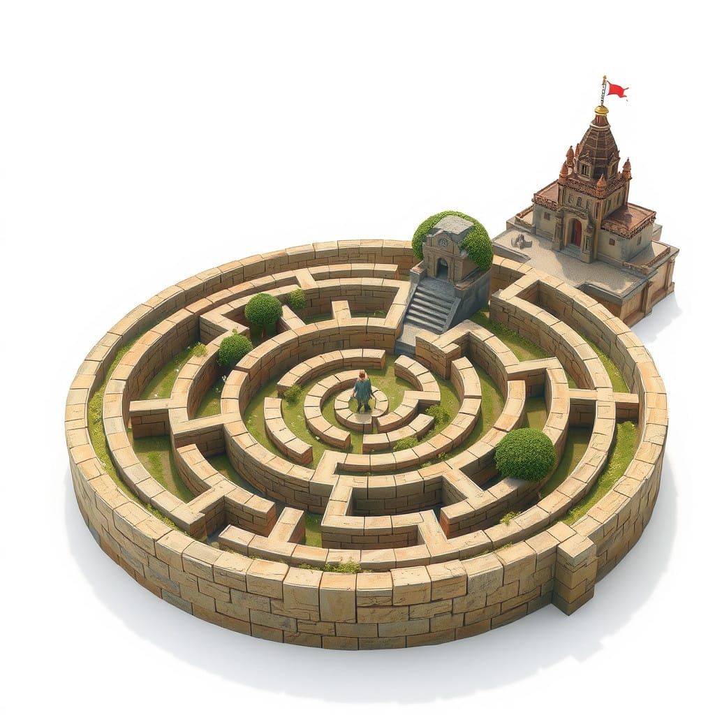 Mysterious Labyrinth in an Ancient Setting