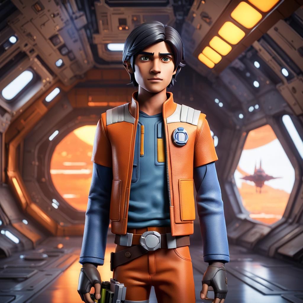 Realistic CGI Portrait of Ezra Bridger