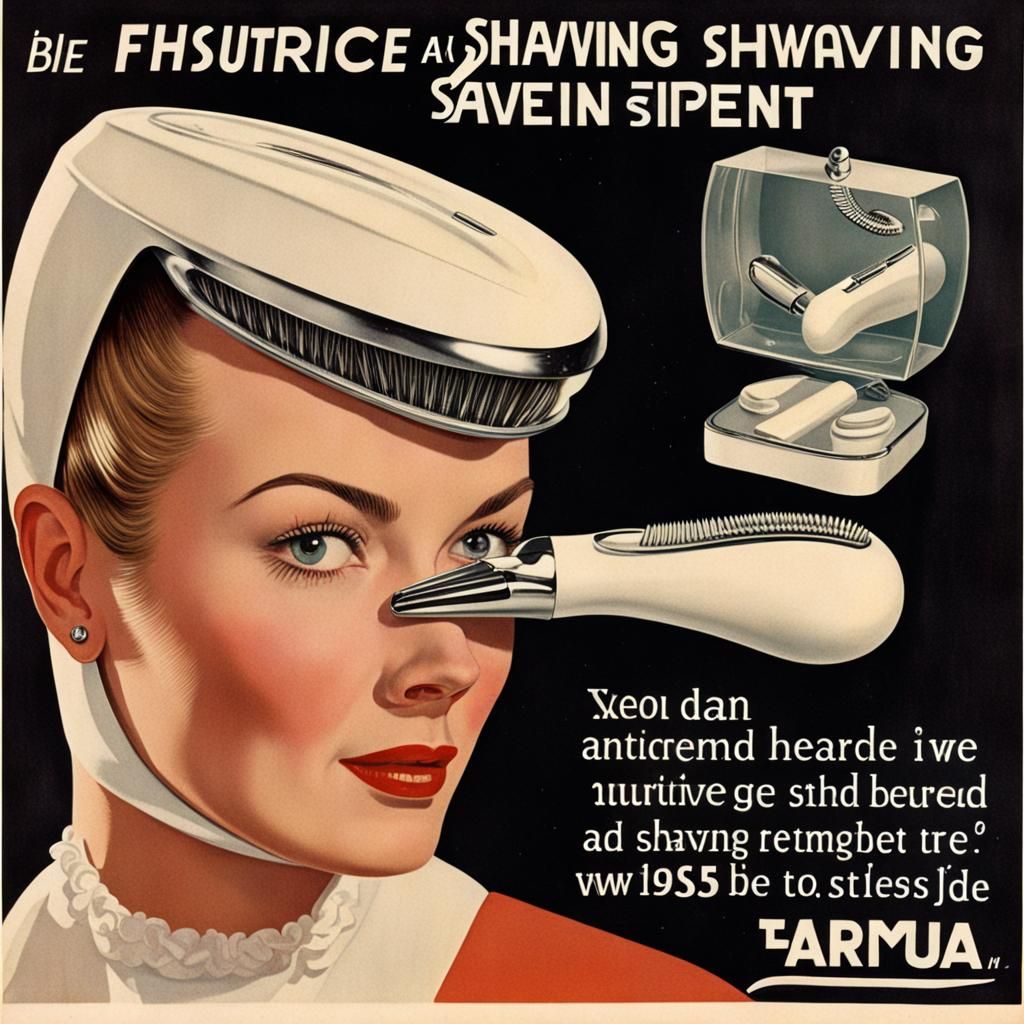 Futuristic Shaving Equipment: A 1950s Advertisement