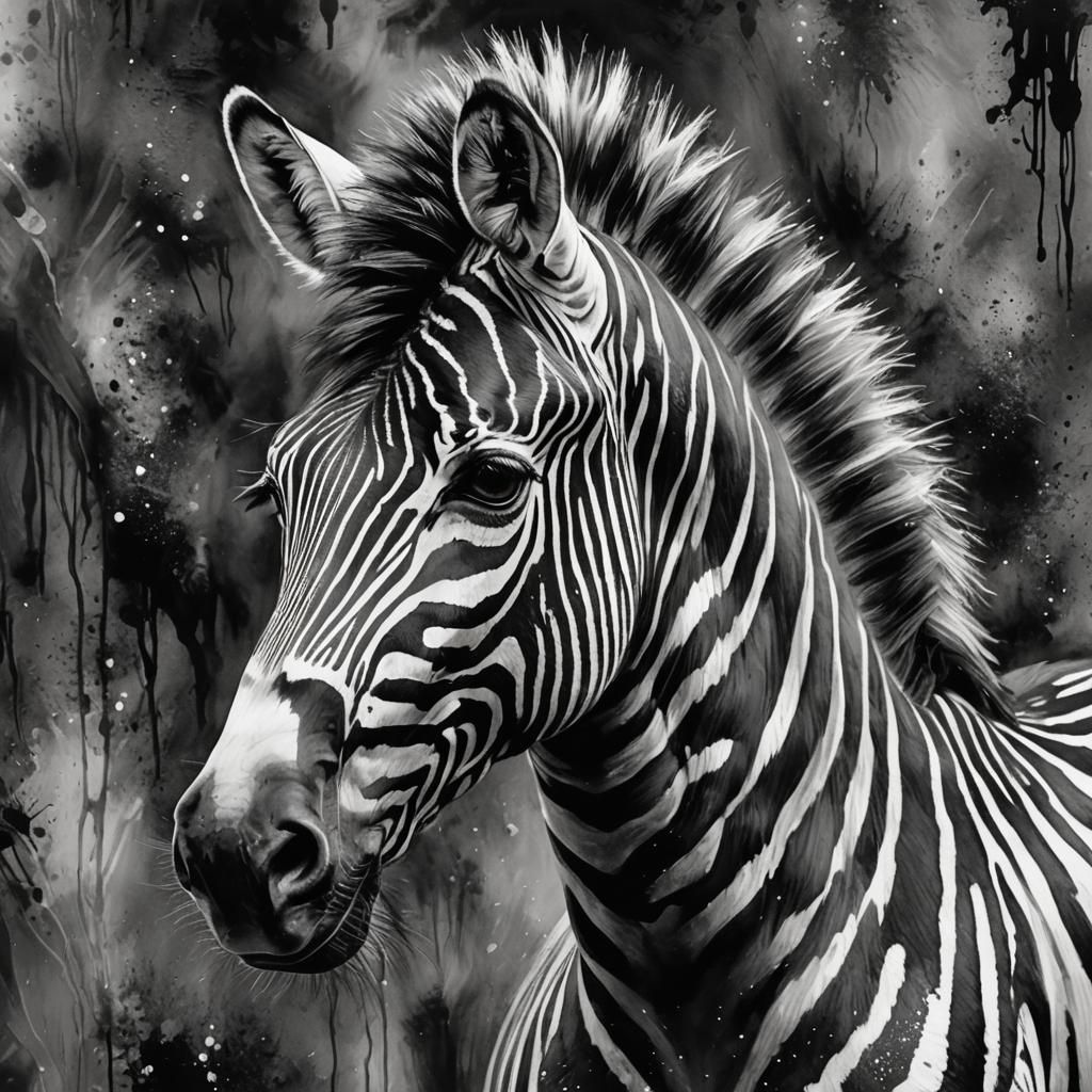 Magical Zebra Close-Up with Exquisite Detail