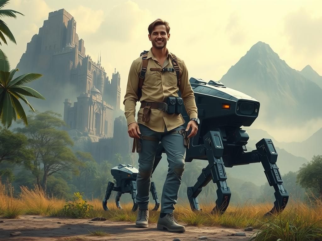 A Laconic Scout and His Robot Companions