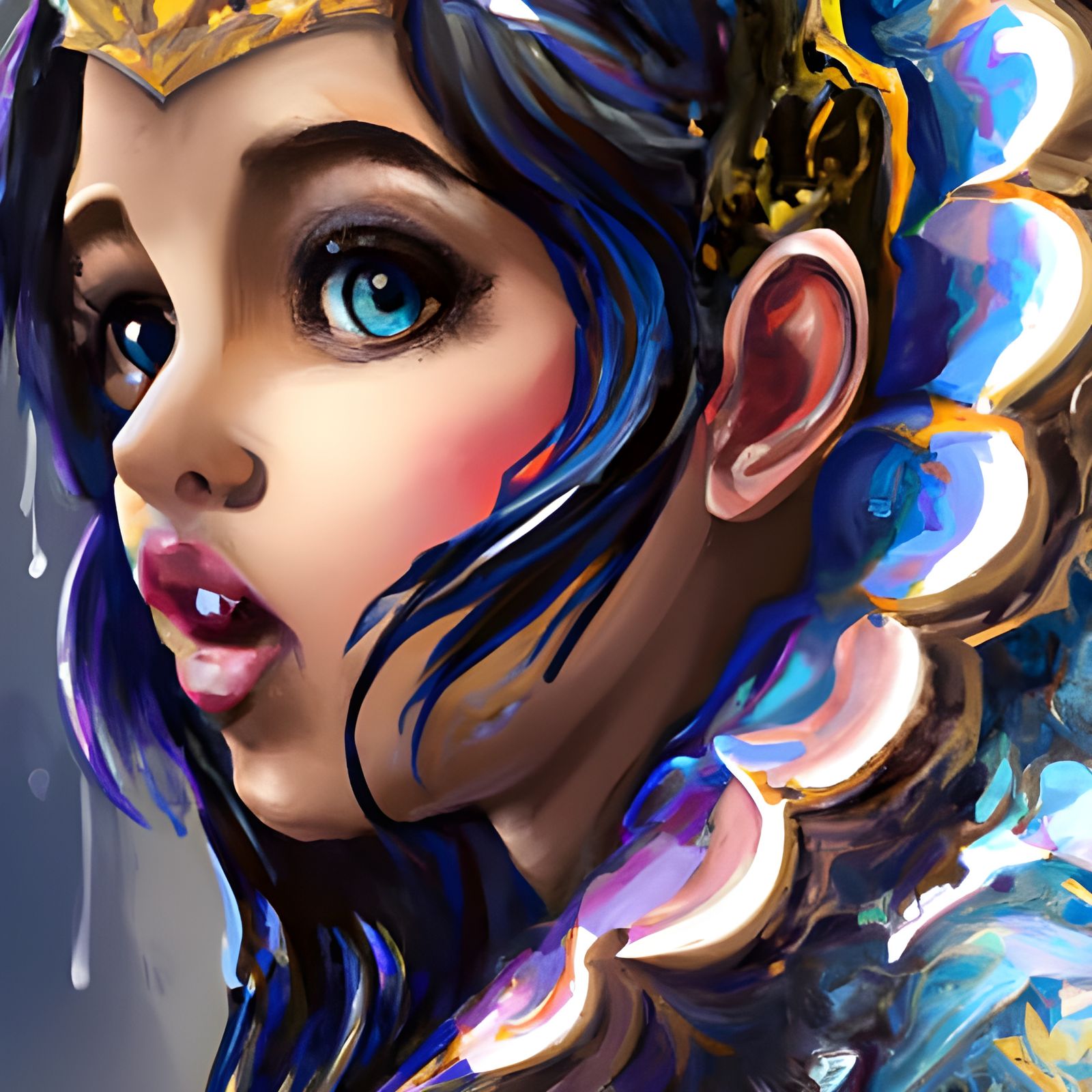 Antithesis of Fishdoll: Detailed Digital Art Portrait