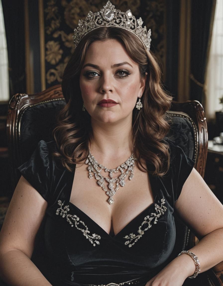 Psychedelic Portrait of a Woman in Diamonds