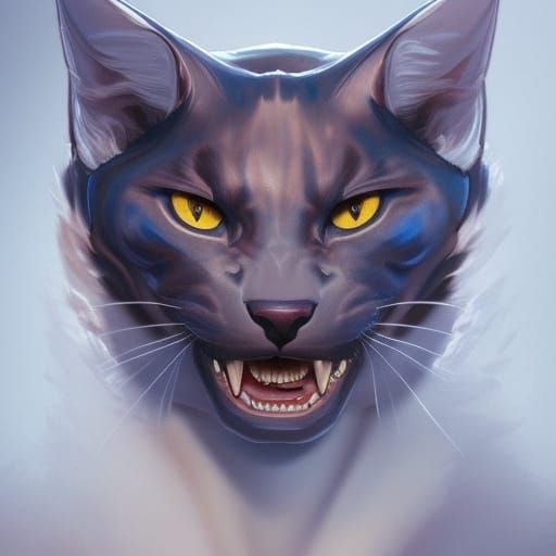 Hyperdetailed Hellcat Portrait in Dynamic Lighting