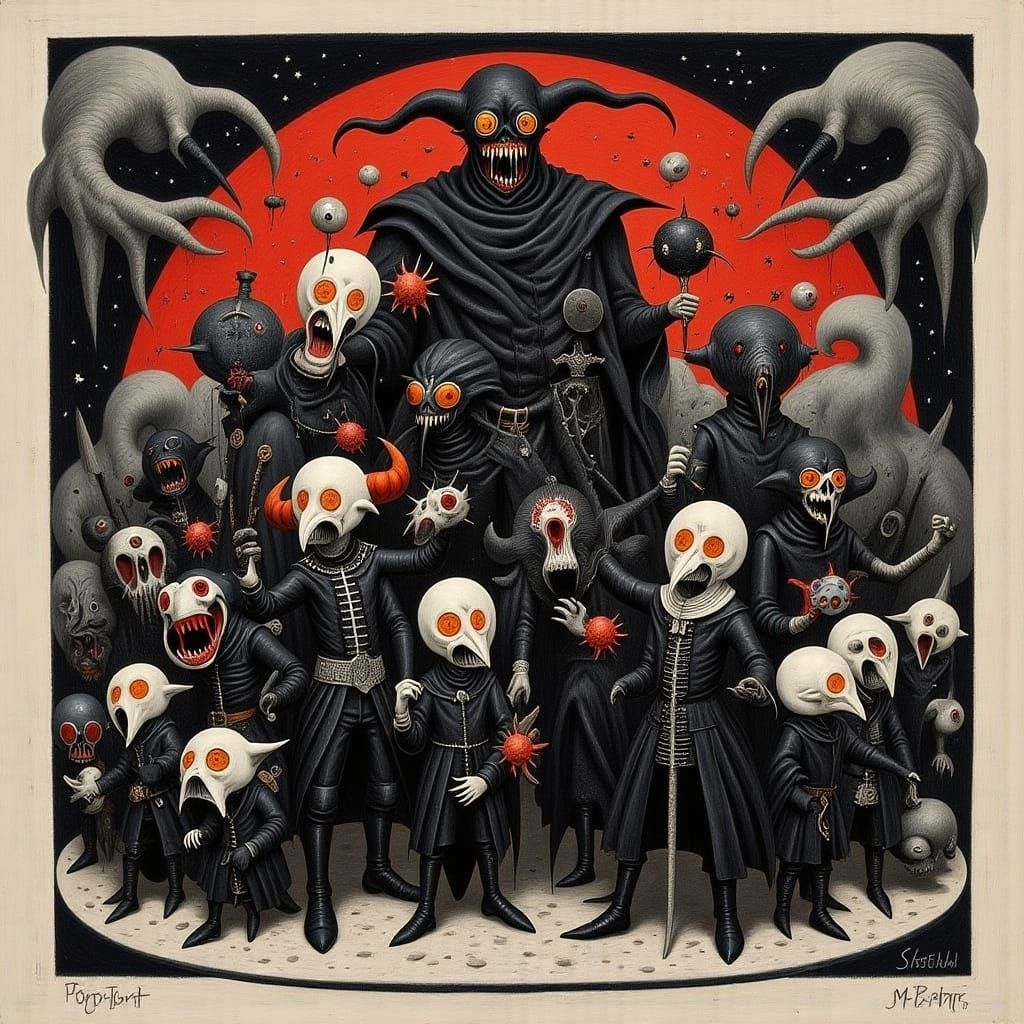 Dark Medieval Fantasy in Psychedelic Surrealism