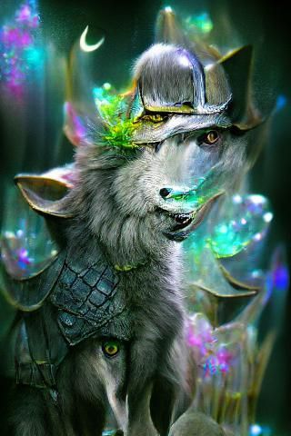 Winter Wolf on Snowy Mountain Peak