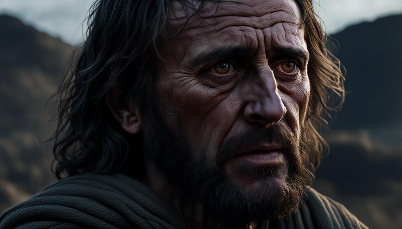 Hyper-Realistic Image of Judas Iscariot Crying