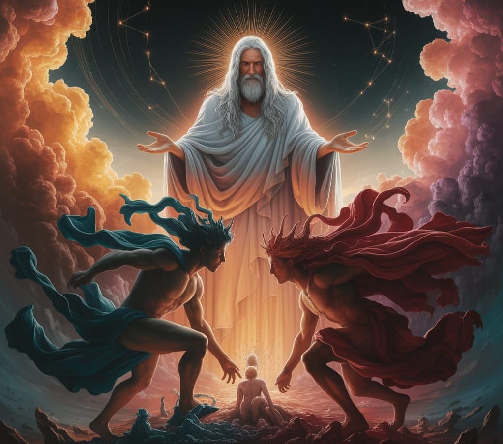 Omniscient God Watching Good and Evil