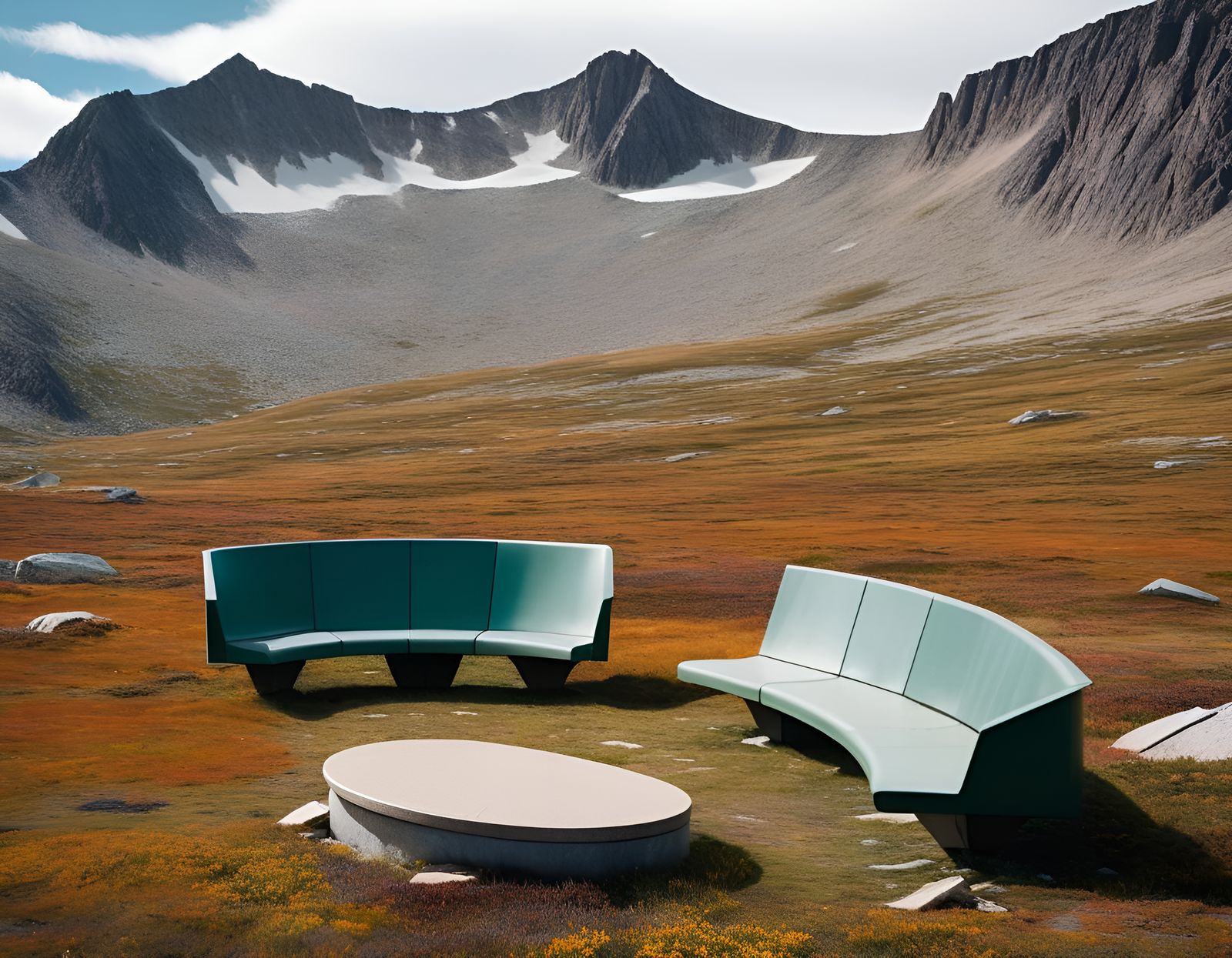 Liminal Waiting Room in Alpine Tundra