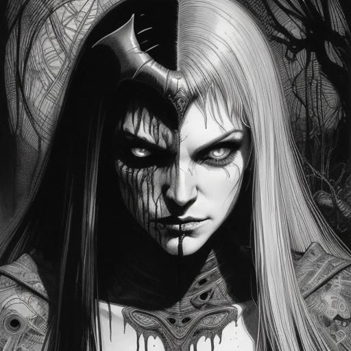 Eerie Vampire Sketch in Moebius Style