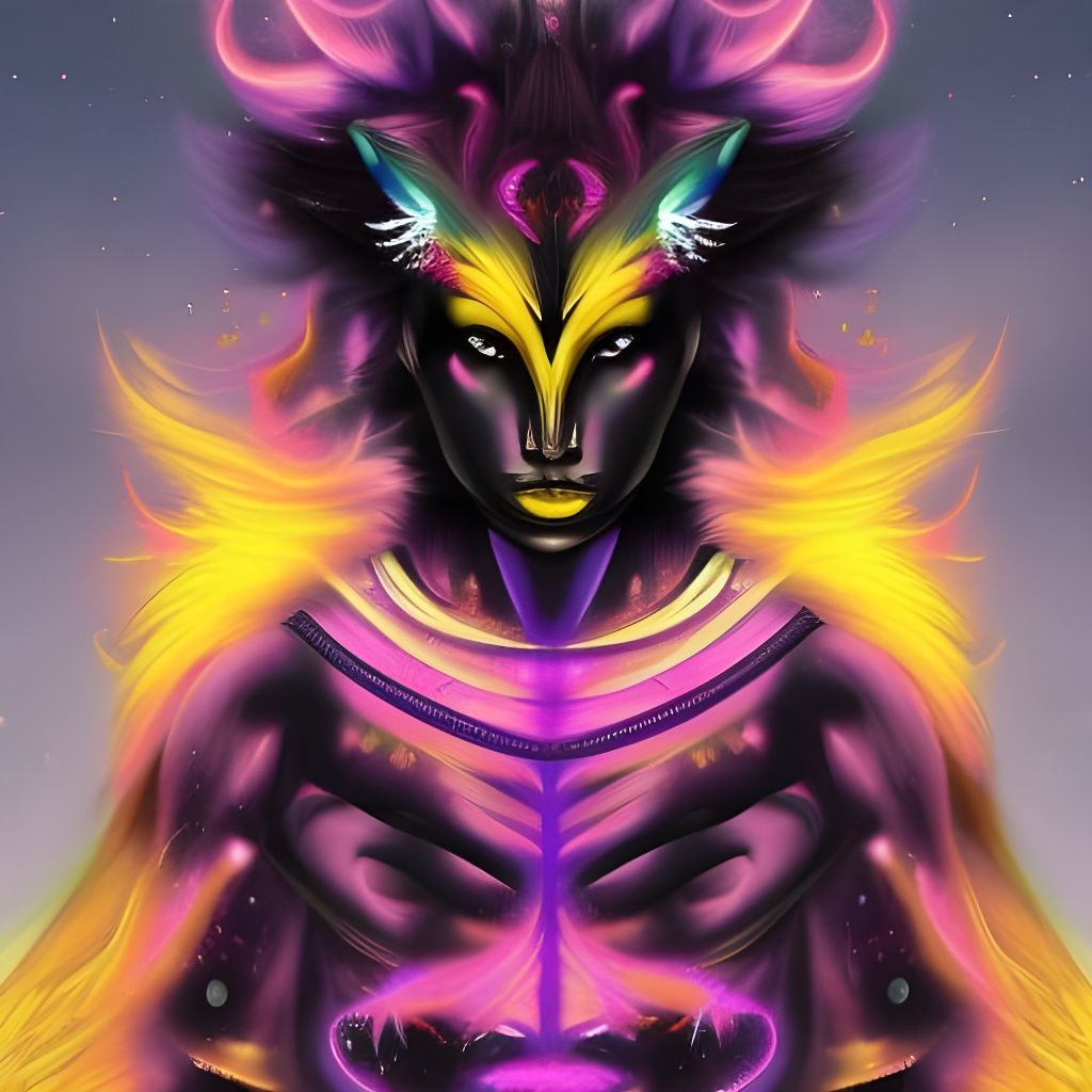 Handsome God at Holi Festival in Vivid Watercolor