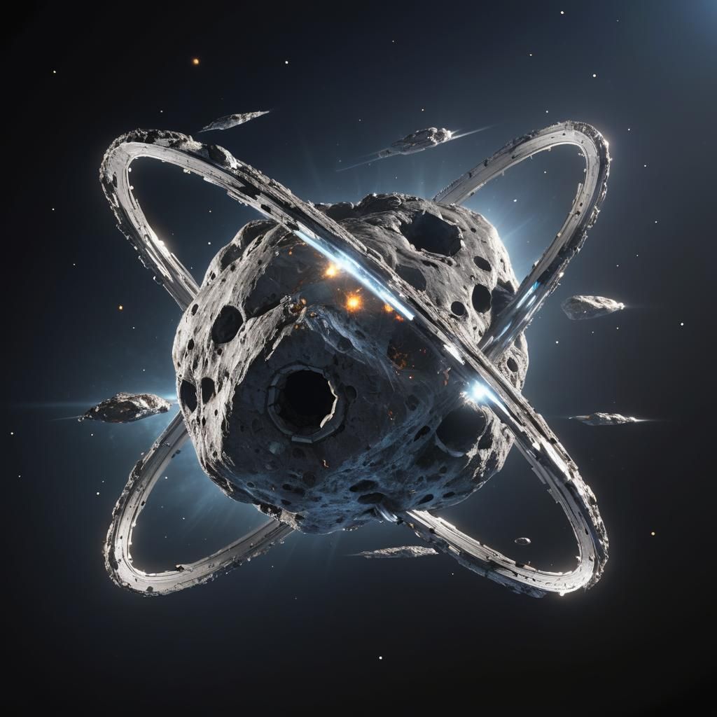 Asteroid Atomic Model in Deep Space