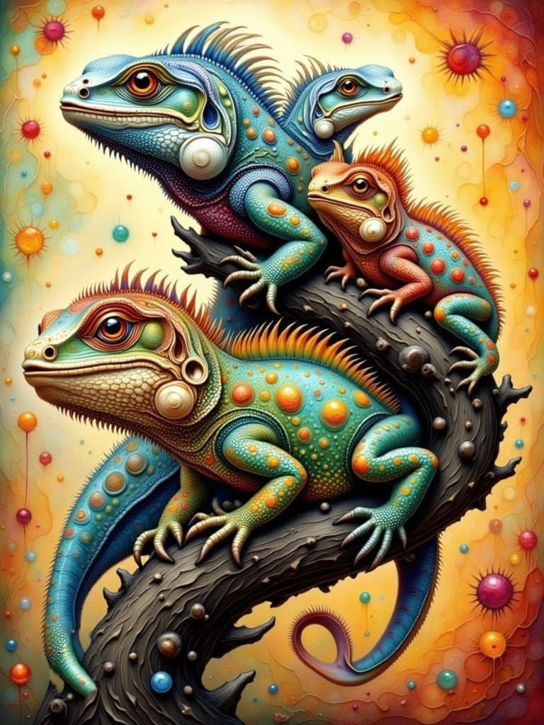 Spike, George, Gremlin, and Chuck