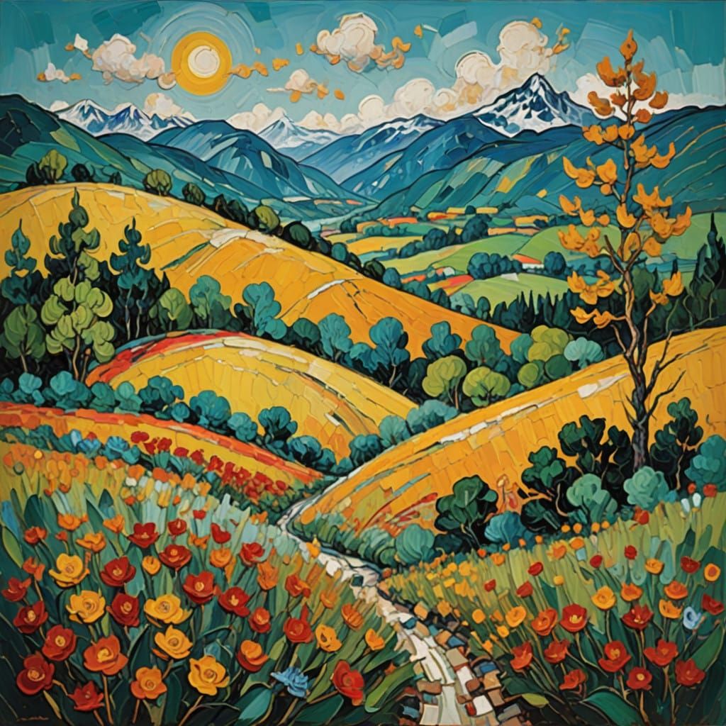 Warm Earthy Mountain Landscape