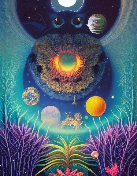 Fairytale Life Without Gravity in Rich Colors