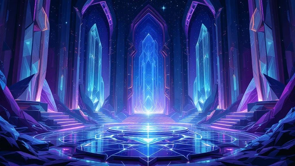 Pixel Art Battle Arena in Crystalline Sanctum