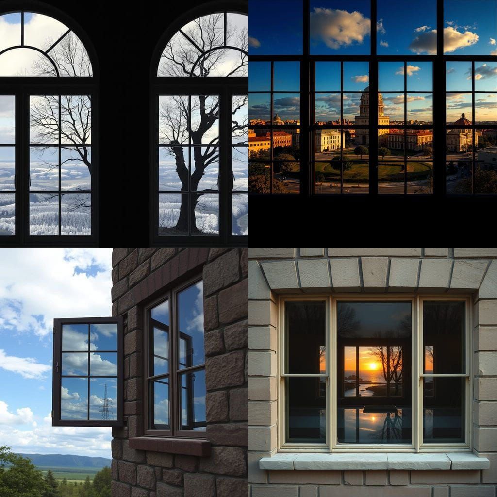 Surreal Windows of Illusions: Dreamlike Landscape