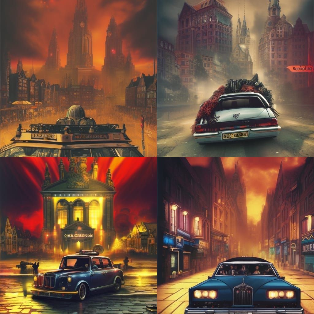 Chaotic Scene in Hamburg, 1994: Matte Painting