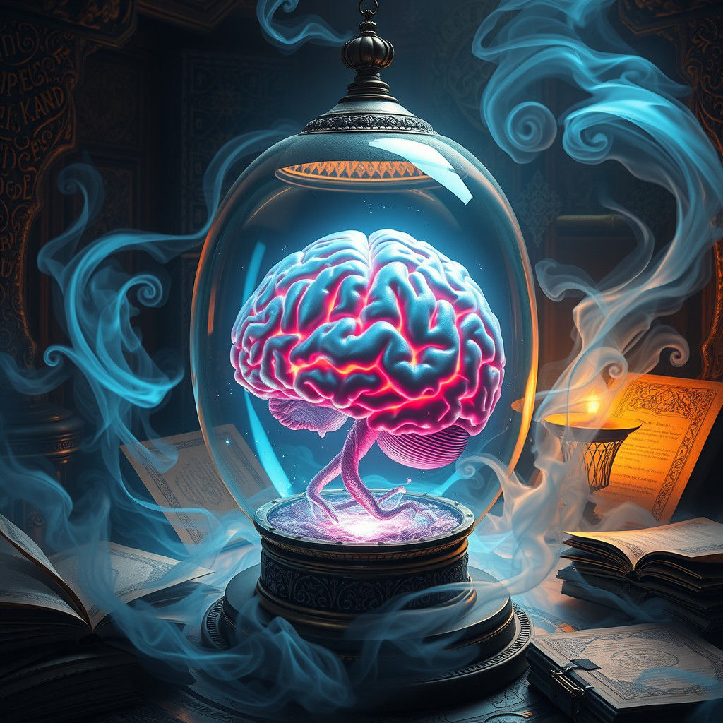 Brain in a Jar: Cyberpunk Fantasy Art