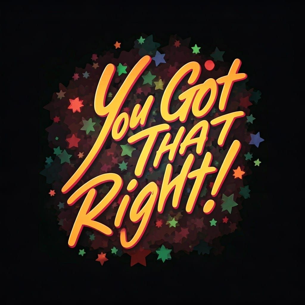 Graffiti Typography with Multicolored Stars, Digital Art