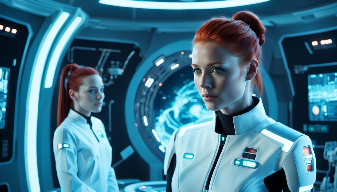 Futuristic Medical Bay Portrait in Sci-Fi Style