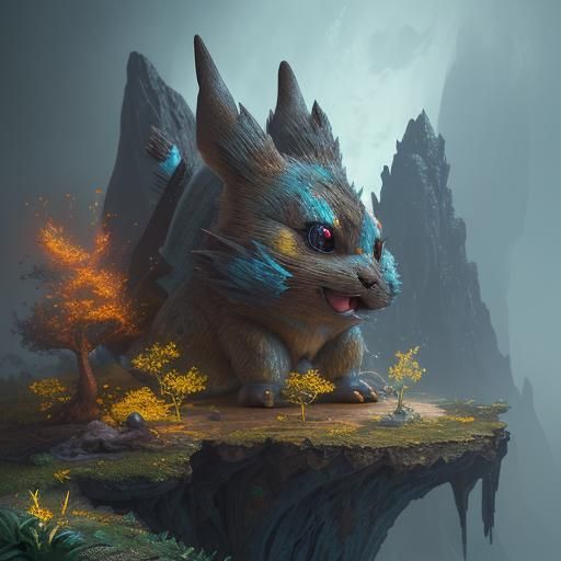 Detailed Pikachu Fantasy Concept Art