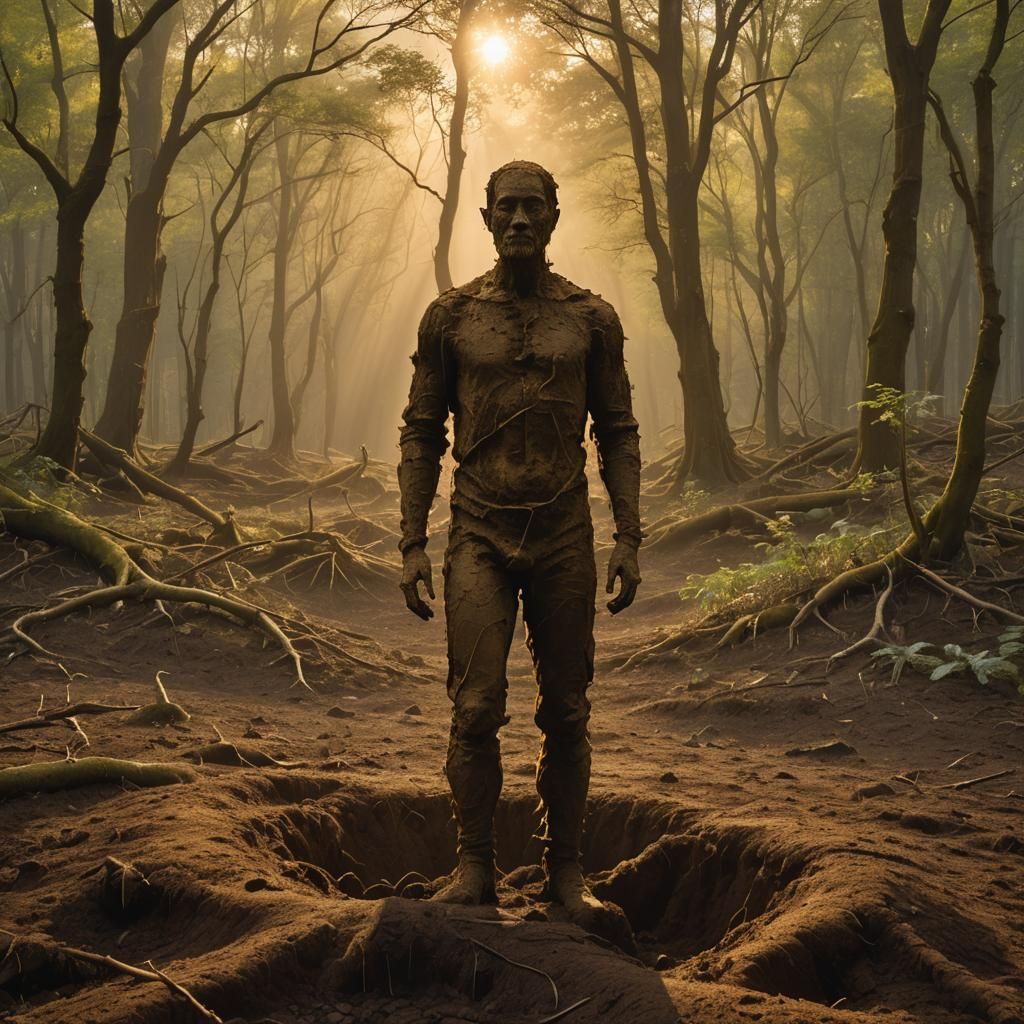 Earthen Figure Brought to Life by Divine Light