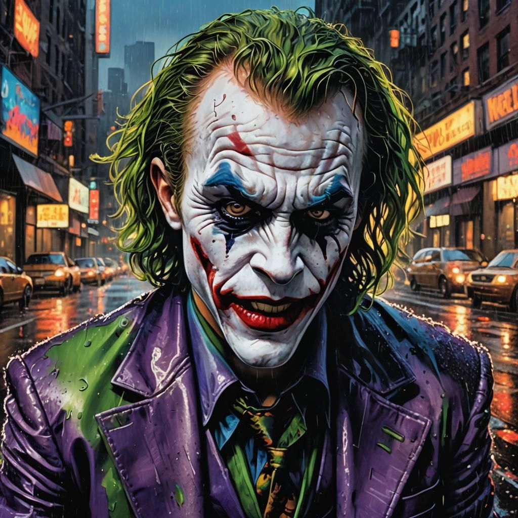 Heath Ledger's Joker in New York: Hyper-Realistic Art