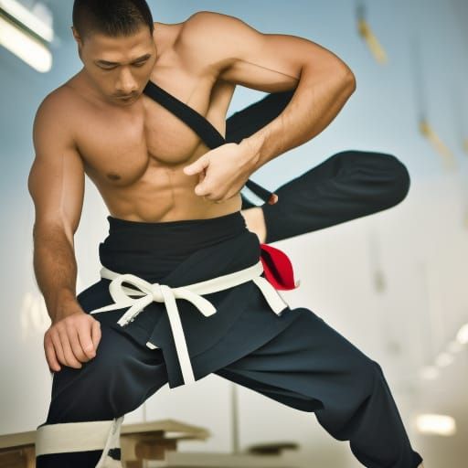 Ninja Samurai Martial Artist in Sharp Focus