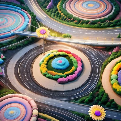 Colorful Clay Road Inspired by Takashi Murakami