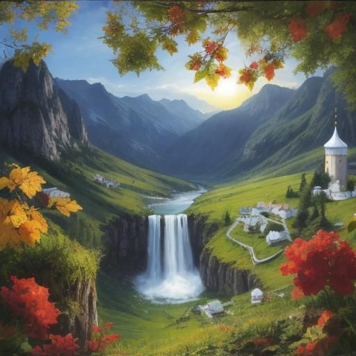 Enchanting Fairytale Landscape of Dreams