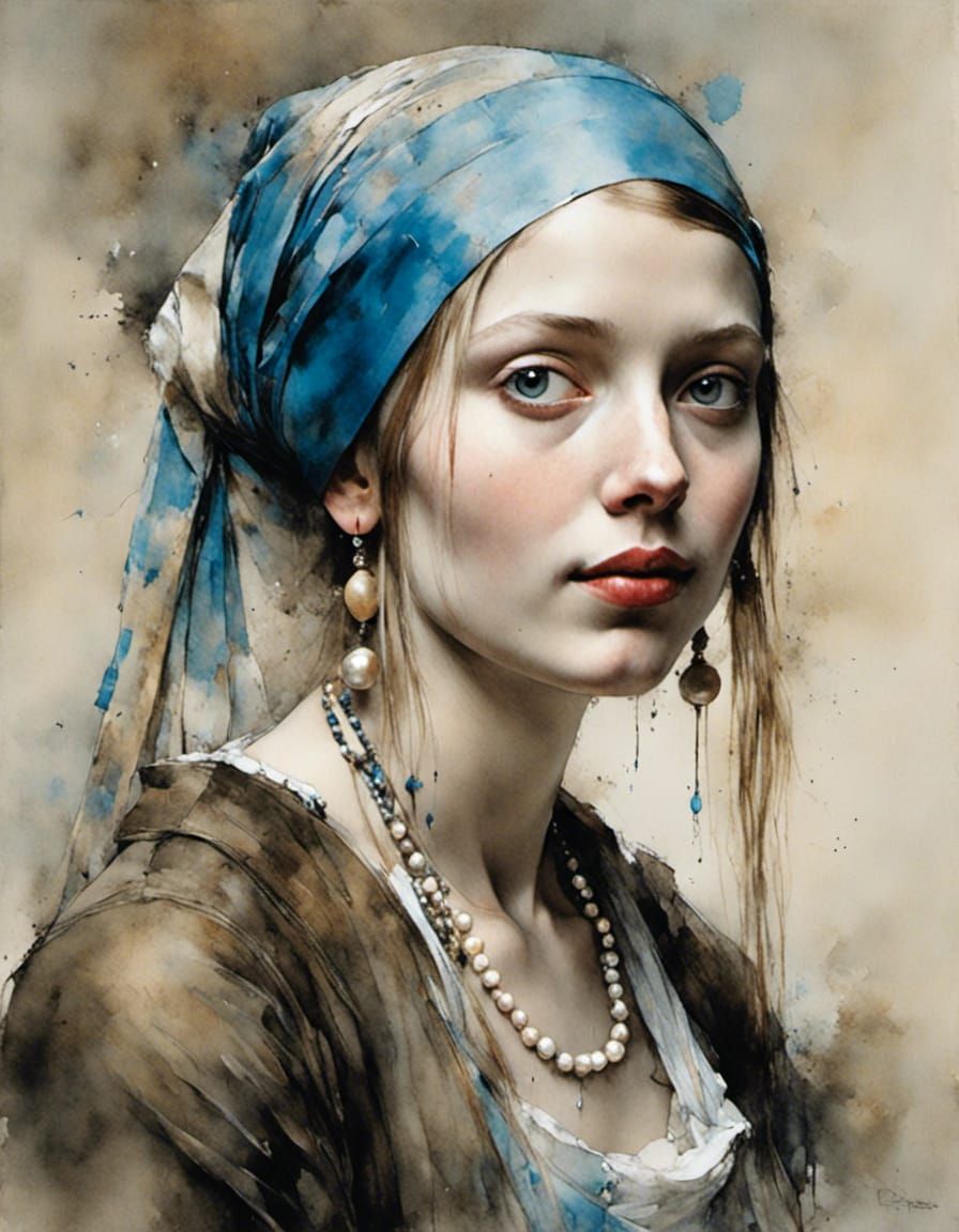 Girl with a Pearl Earring: AI Reimagining