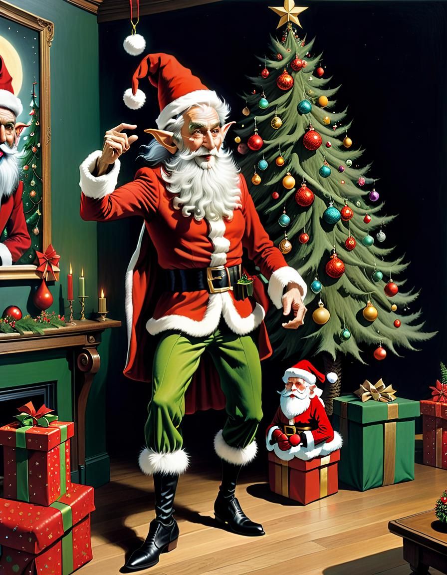 Dancing Elf in Art Brut Style